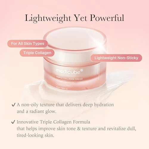 Medicube Triple Collagen Bounce Trio – Korean Overnight Moisturizing Skincare Set