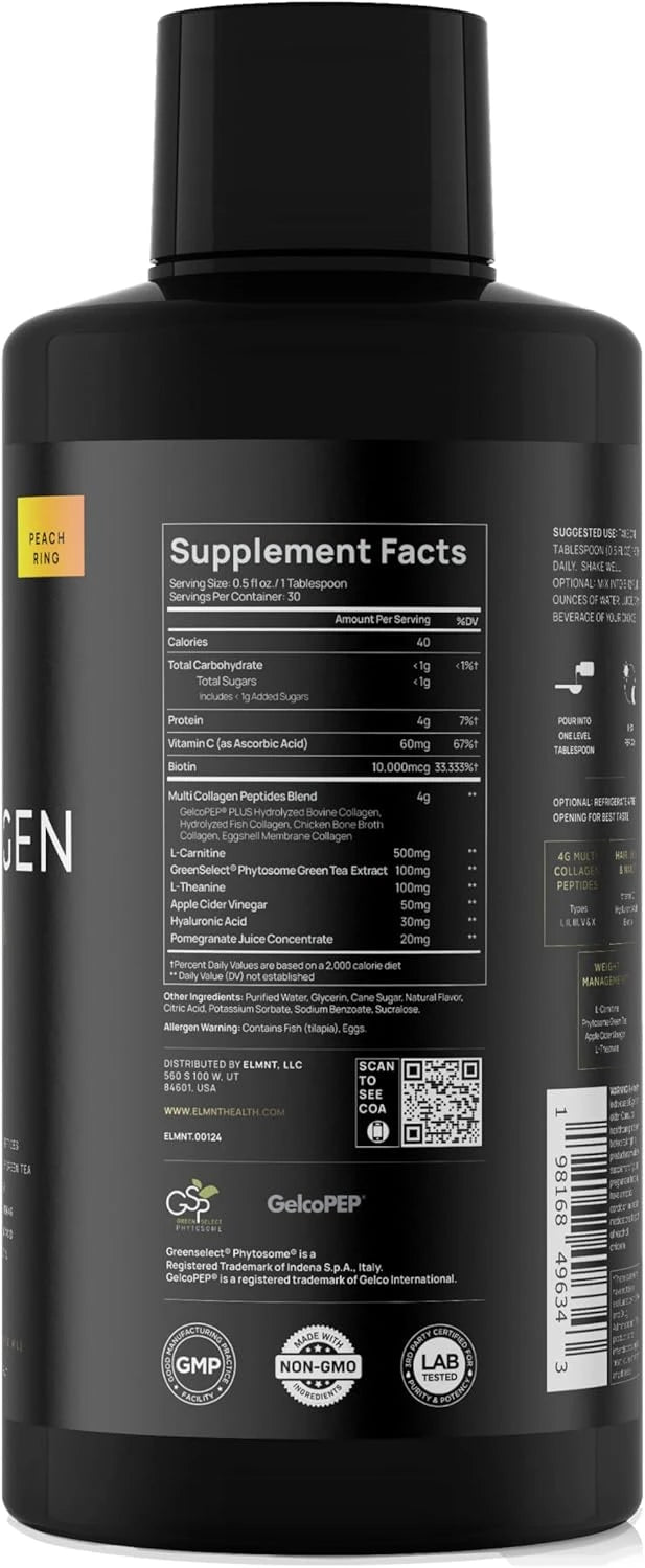 Liquid Collagen Burn with Biotin & Apple Cider Vinegar – Beauty & Weight Support Supplement