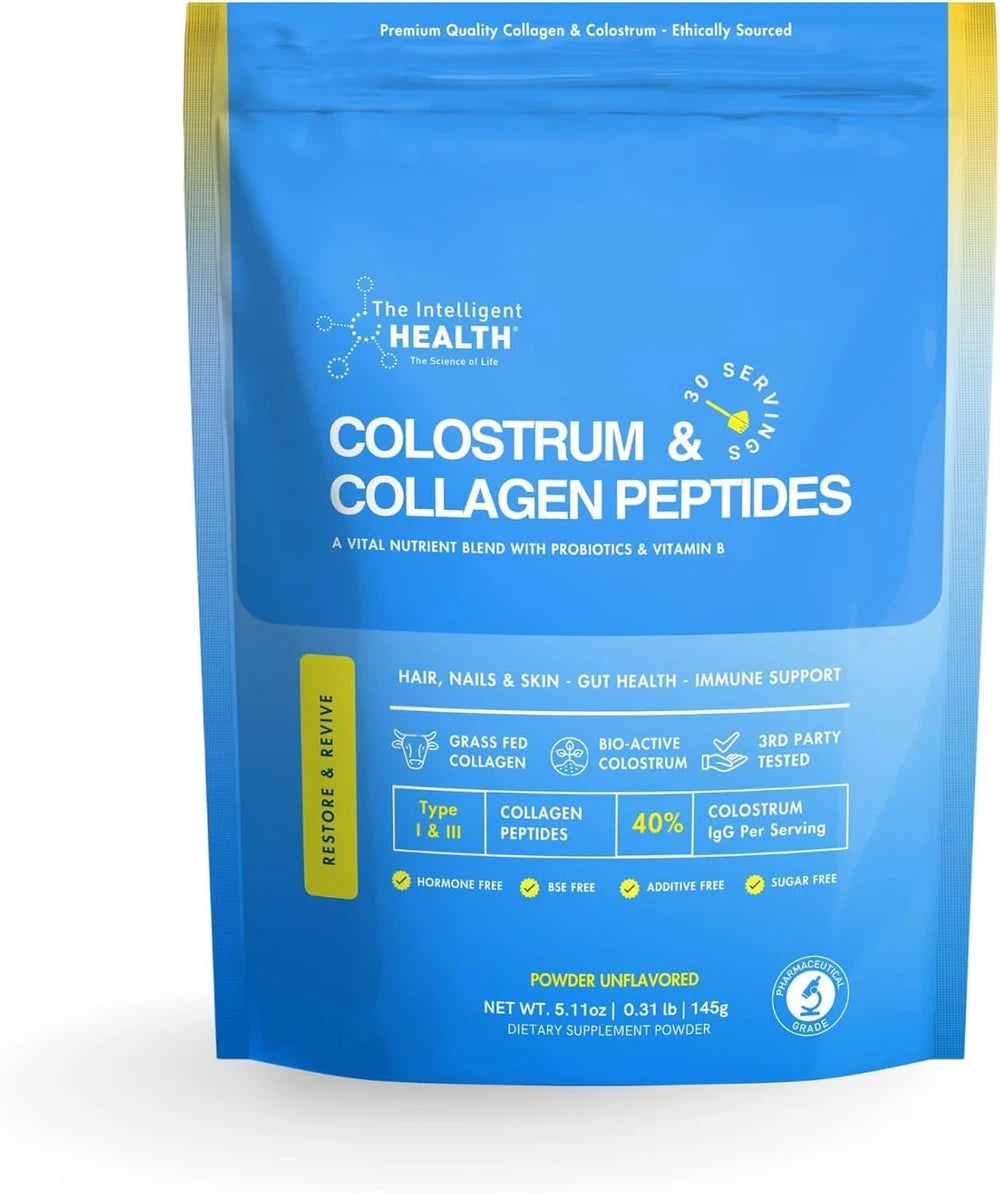 Colostrum & Collagen Powder for Immune Support – Grass-Fed Clean Wellness Supplement