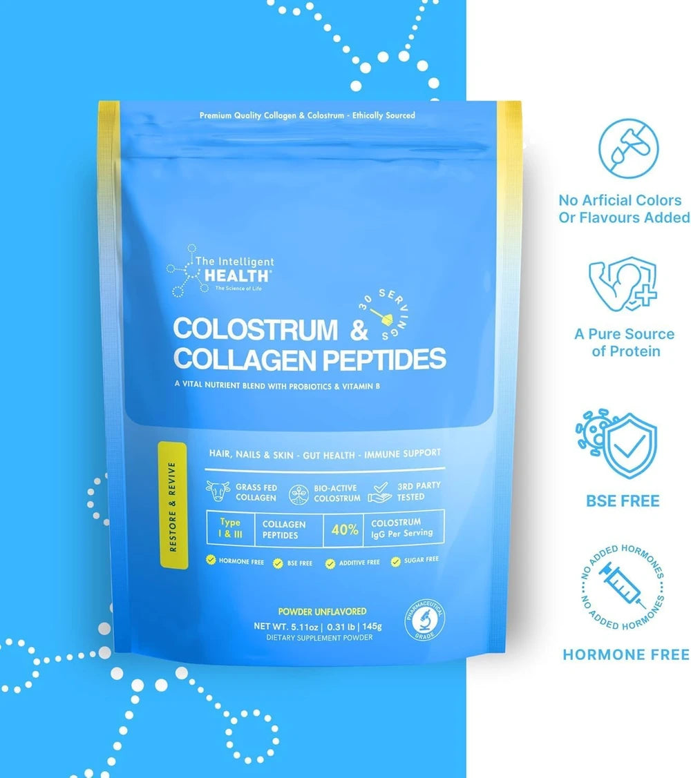 Colostrum & Collagen Powder for Immune Support – Grass-Fed Clean Wellness Supplement